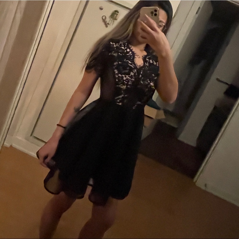 Red Valentino Black Lace Cocktail Dress LIKE NEW